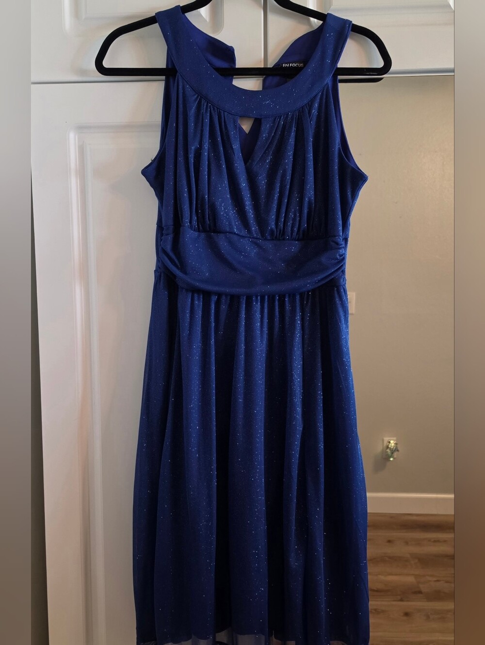 Women's Navy Blue Sparkle Cocktail Dress - Size 8